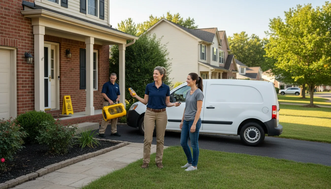 Residential water damage restoration in Scenery Hill, PA